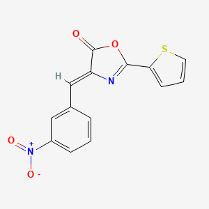 molecular formula C14H8N2O4S B7791468 (4Z)-4-(3-nitrobenzylidene)-2-thien-2-yl-1,3-oxazol-5(4H)-one 