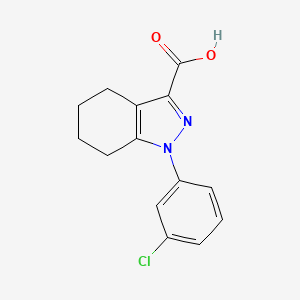 molecular formula C14H13ClN2O2 B7791475 1-(3-Chlorophenyl)-4,5,6,7-tetrahydro-1H-indazole-3-carboxylic acid 