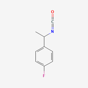 molecular formula C9H8FNO B7791482 1-Fluoro-4-(1-isocyanatoethyl)benzene 