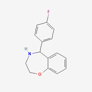 molecular formula C15H14FNO B7791490 5-(4-Fluorophenyl)-2,3,4,5-tetrahydro-1,4-benzoxazepine 