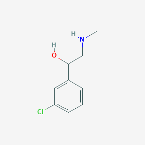 molecular formula C9H12ClNO B7791493 1-(3-Chlorophenyl)-2-(methylamino)ethanol 