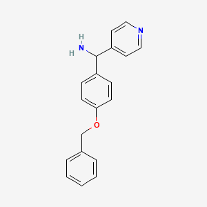 molecular formula C19H18N2O B7791548 [4-(Benzyloxy)phenyl](pyridin-4-yl)methanamine 
