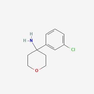 molecular formula C11H14ClNO B7791580 4-(3-Chlorophenyl)tetrahydro-2H-pyran-4-amine 