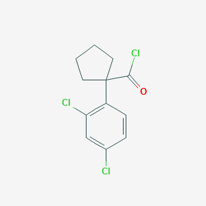 molecular formula C12H11Cl3O B7791598 1-(2,4-Dichlorophenyl)cyclopentane-1-carbonylchloride 