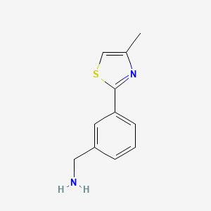 molecular formula C11H12N2S B7791601 (3-(4-Methylthiazol-2-yl)phenyl)methanamine 