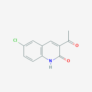 molecular formula C11H8ClNO2 B7791622 3-acetyl-6-chloroquinolin-2(1H)-one 