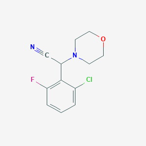 molecular formula C12H12ClFN2O B7791633 2-(2-Chloro-6-fluorophenyl)-2-(morpholin-4-yl)acetonitrile 