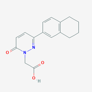 molecular formula C16H16N2O3 B7791691 2-[6-Oxo-3-(5,6,7,8-tetrahydronaphthalen-2-yl)-1,6-dihydropyridazin-1-yl]aceticacid 