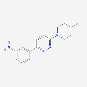 molecular formula C16H20N4 B7791698 3-[6-(4-Methylpiperidino)-3-pyridazinyl]aniline 