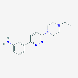 molecular formula C16H21N5 B7791705 3-[6-(4-Ethylpiperazino)-3-pyridazinyl]aniline 