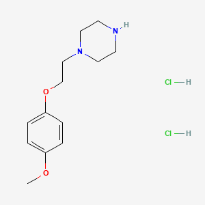 molecular formula C13H22Cl2N2O2 B7791711 1-[2-(4-Methoxyphenoxy)ethyl]piperazine dihydrochloride 