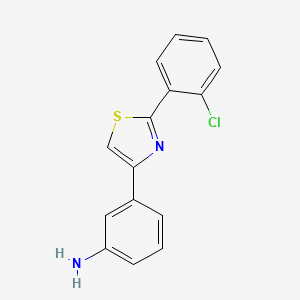 molecular formula C15H11ClN2S B7791740 3-[2-(2-Chlorophenyl)-1,3-thiazol-4-yl]aniline 