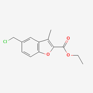 molecular formula C13H13ClO3 B7791757 Ethyl 5-(chloromethyl)-3-methyl-1-benzofuran-2-carboxylate 