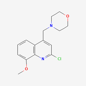molecular formula C15H17ClN2O2 B7791775 2-Chloro-8-methoxy-4-(morpholin-4-ylmethyl)quinoline 