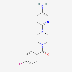 molecular formula C16H17FN4O B7791785 6-[4-(4-Fluorobenzoyl)piperazin-1-yl]pyridin-3-amine 