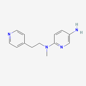 molecular formula C13H16N4 B7791788 2-N-methyl-2-N-[2-(pyridin-4-yl)ethyl]pyridine-2,5-diamine 