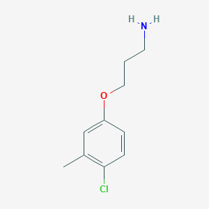 molecular formula C10H14ClNO B7791798 3-(4-Chloro-3-methylphenoxy)propan-1-amine 