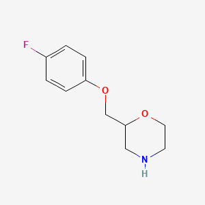 molecular formula C11H14FNO2 B7791810 2-((4-氟苯氧基)甲基)吗啉 