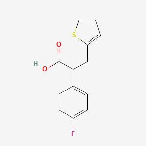 molecular formula C13H11FO2S B7791825 2-(4-Fluorophenyl)-3-(thiophen-2-yl)propanoic acid 