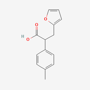 molecular formula C14H14O3 B7791838 3-(Furan-2-yl)-2-(4-methylphenyl)propanoicacid 