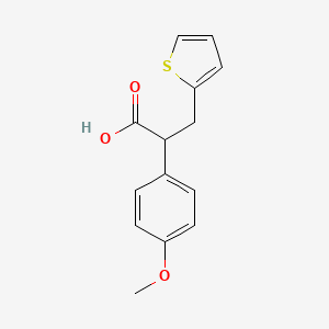 molecular formula C14H14O3S B7791866 2-(4-Methoxyphenyl)-3-(thiophen-2-yl)propanoic acid 
