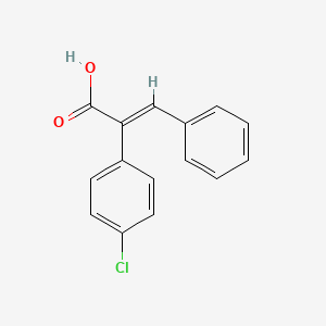 molecular formula C15H11ClO2 B7791879 (2E)-2-(4-chlorophenyl)-3-phenyl-2-propenoic acid 