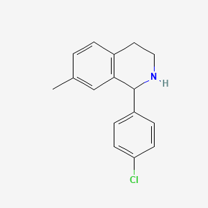 molecular formula C16H16ClN B7791921 1-(4-Chlorophenyl)-7-methyl-1,2,3,4-tetrahydroisoquinoline 