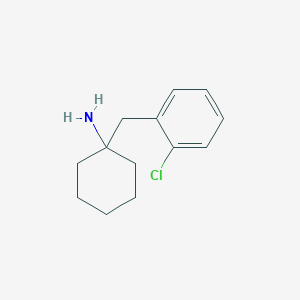 molecular formula C13H18ClN B7791944 1-[(2-Chlorophenyl)methyl]cyclohexan-1-amine 