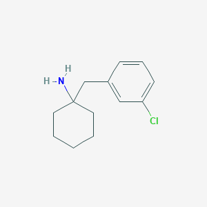 molecular formula C13H18ClN B7791946 1-[(3-Chlorophenyl)methyl]cyclohexanamine CAS No. 19165-96-9