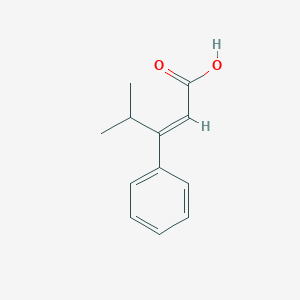 molecular formula C12H14O2 B7791980 4-Methyl-3-phenylpent-2-enoic acid 