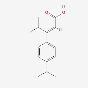 (2E)-4-methyl-3-[4-(propan-2-yl)phenyl]pent-2-enoic acid