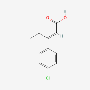 molecular formula C12H13ClO2 B7792004 (2E)-3-(4-chlorophenyl)-4-methylpent-2-enoic acid 