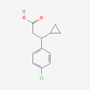 molecular formula C12H13ClO2 B7792036 3-(4-Chlorophenyl)-3-cyclopropylpropanoic acid 
