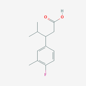 molecular formula C13H17FO2 B7792044 3-(4-Fluoro-3-methylphenyl)-4-methylpentanoic acid 