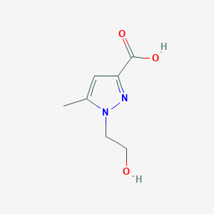 molecular formula C7H10N2O3 B7792076 1-(2-hydroxyethyl)-5-methyl-1H-pyrazole-3-carboxylic acid 
