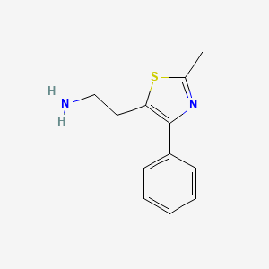 molecular formula C12H14N2S B7792107 2-(2-Methyl-4-phenyl-1,3-thiazol-5-yl)ethan-1-amine 