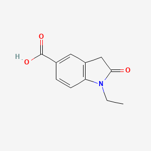 molecular formula C11H11NO3 B7792118 1-ethyl-2-oxo-3H-indole-5-carboxylic acid 