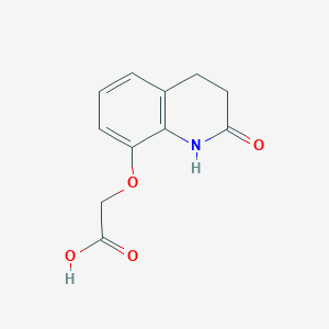 molecular formula C11H11NO4 B7792124 2-[(2-Oxo-1,2,3,4-tetrahydroquinolin-8-yl)oxy]acetic acid 