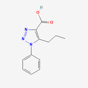 molecular formula C12H13N3O2 B7792132 1-Phenyl-5-propyl-1h-[1,2,3]triazole-4-carboxylic acid 