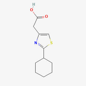 molecular formula C11H15NO2S B7792139 (2-Cyclohexylthiazol-4-yl)acetic acid 