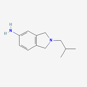 molecular formula C12H18N2 B7792143 2-(2-methylpropyl)-2,3-dihydro-1H-isoindol-5-amine 
