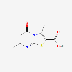 molecular formula C9H8N2O3S B7792153 3,7-dimethyl-5-oxo-5H-[1,3]thiazolo[3,2-a]pyrimidine-2-carboxylic acid 