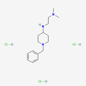 molecular formula C16H30Cl3N3 B7792161 1-benzyl-N-[2-(dimethylamino)ethyl]piperidin-4-amine trihydrochloride 