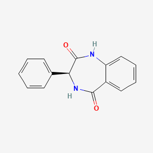 molecular formula C15H12N2O2 B7792173 (S)-3-phenyl-3,4-dihydro-1H-benzo[e][1,4]diazepine-2,5-dione 