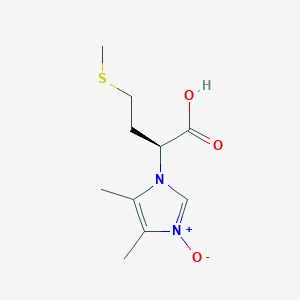 molecular formula C10H16N2O3S B7792195 (2S)-2-(4,5-dimethyl-3-oxidoimidazol-3-ium-1-yl)-4-methylsulfanylbutanoic acid 