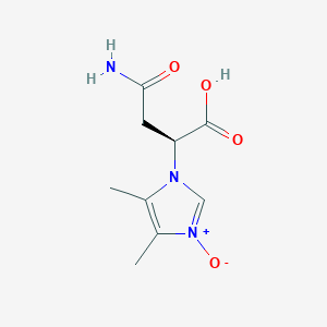 molecular formula C9H13N3O4 B7792198 (S)-1-(3-amino-1-carboxy-3-oxopropyl)-4,5-dimethyl-1H-imidazole 3-oxide 