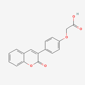 molecular formula C17H12O5 B7792265 [4-(2-oxo-2H-chromen-3-yl)phenoxy]acetic acid 