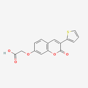 molecular formula C15H10O5S B7792272 {[2-oxo-3-(thiophen-2-yl)-2H-chromen-7-yl]oxy}acetic acid 