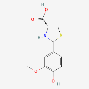(4R)-2-(4-hydroxy-3-methoxyphenyl)thiazolidine-4-carboxylic acid