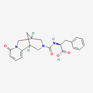 molecular formula C21H23N3O4 B7792284 (2S)-2-[[(1S,9R)-6-oxo-7,11-diazatricyclo[7.3.1.02,7]trideca-2,4-diene-11-carbonyl]amino]-3-phenylpropanoic acid 